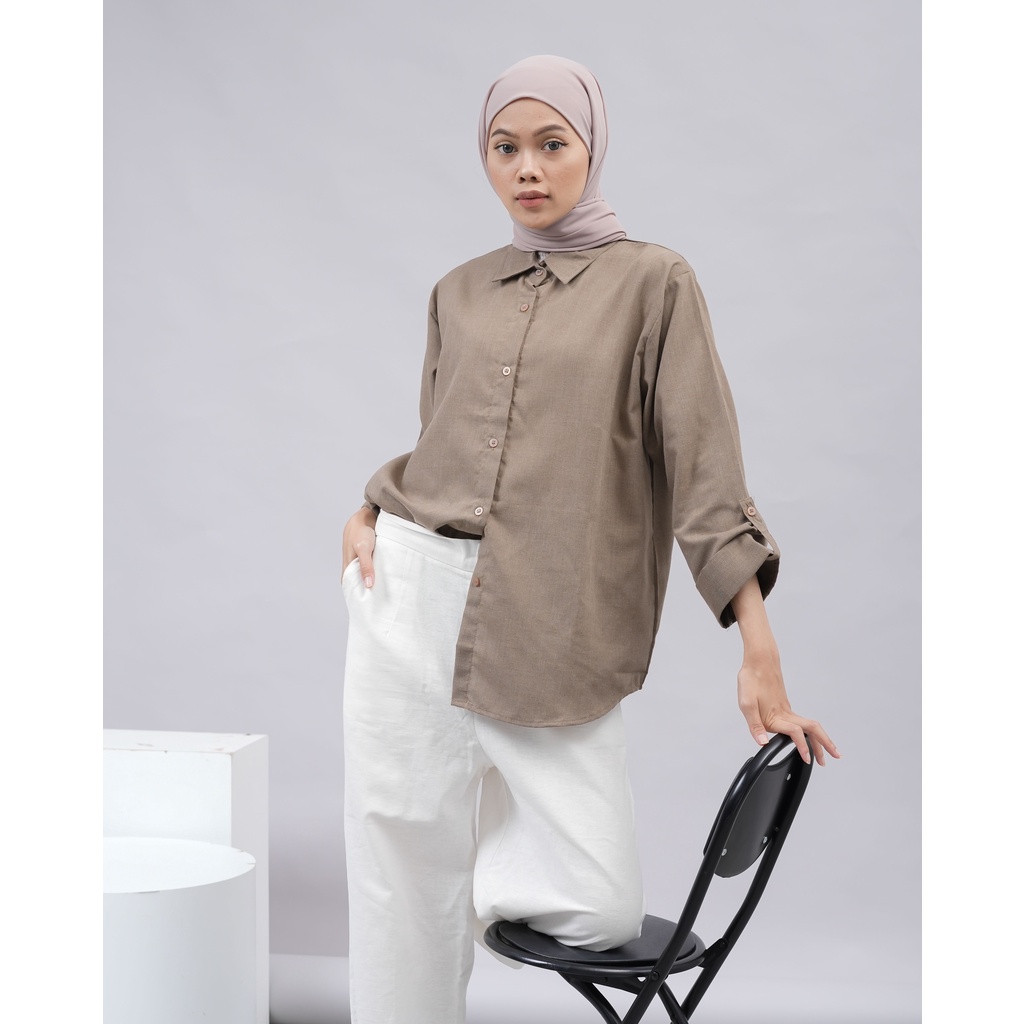 KEMEJA POLOS INDIRA KATUN SUPERNOVA PREMIUM SHIRT BTS B088