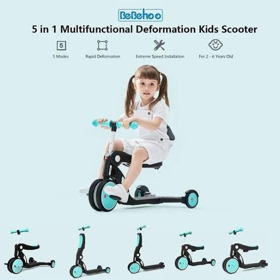 Mi Bebehoo 5 in 1 Kids Scooter &amp; Bicycle - Sepeda Anak + Handle Bar