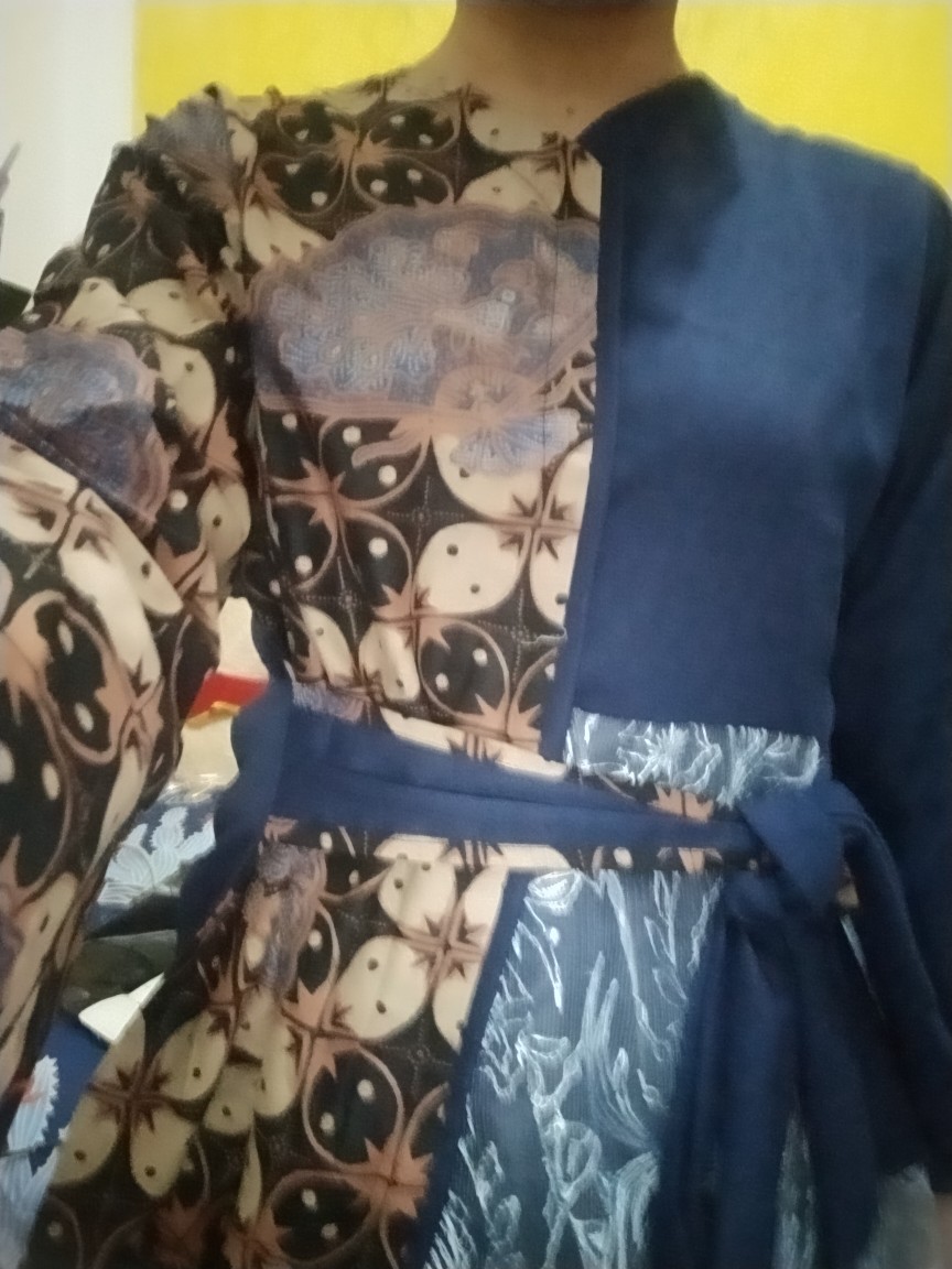 Tey-17 Batik Wanita Asj Sa Hrb026 Kenongo Kemeja Tosca Pendek