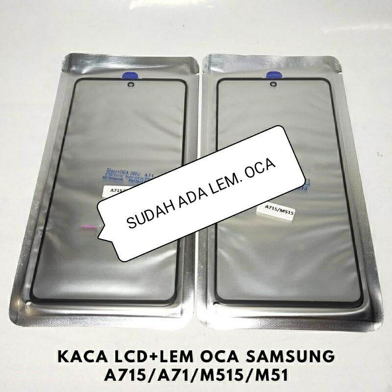 Glass LCD Kaca Depan LCD with Lem OCA Samsung M51 M515 A71 A715