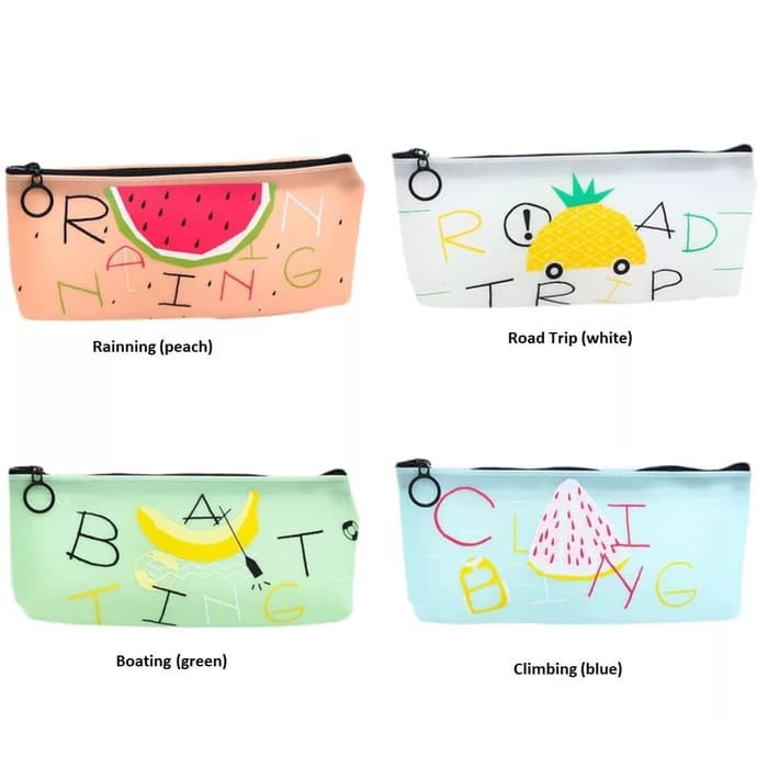 

Hot! TP0052 Tempat Pensil Fruit Holiday Pencil Case / Tempat Kosmetik - peach Keren