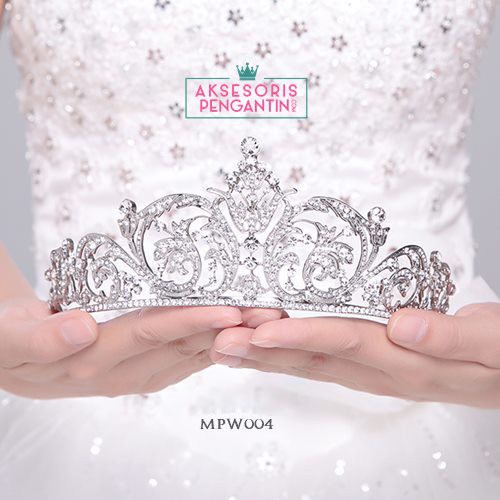 [BISA COD] WEDDING CROWN MAHKOTA PENGANTIN HEADPIECE AKSESORIS PESTA MPW004