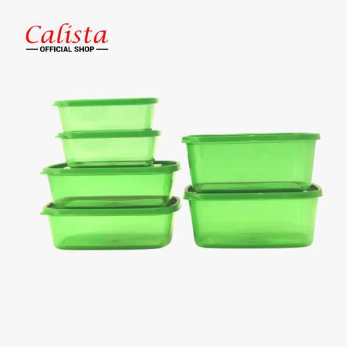 Calista Furano Premium Full Warna Toples Set isi 6pcs/Food Container/ Food Preparation/ Wadah Penyimpanan Makanan Free BPA