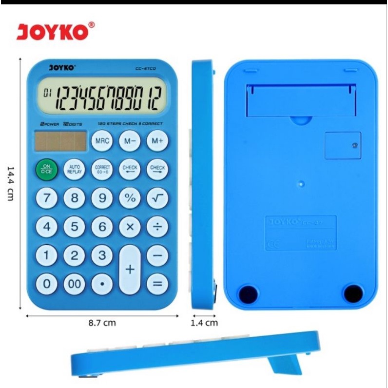 KALKULATOR CHECK &amp; CORRECT JOYKO CC-47CO Color - Calculator Desktop CC47CO