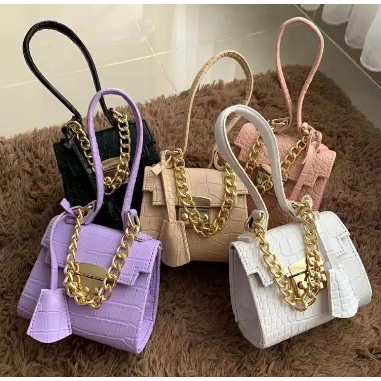 PA TAS SELEMPANG WANITA - SHOULDER BAG MICRO CROCO MINI - TAS KOO MOON YOUNG - TAS ANDIN CROCO