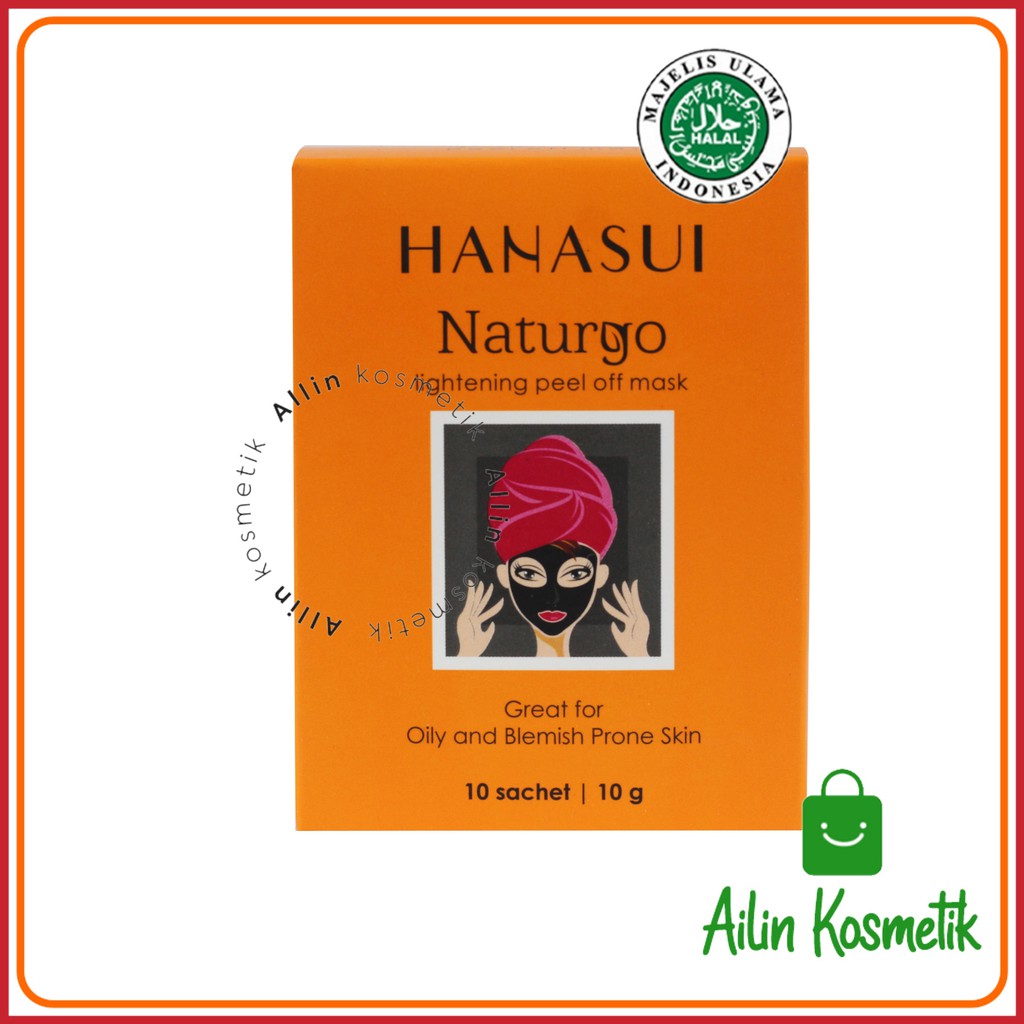 (SACHET) HANASUI Naturgo Black and Gold | Masker Peel Off Masker Wajah Maskaer Lumpur