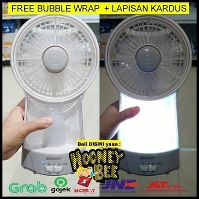 Krisbow - Lampu Darurat Kipas Emergency Rechargable Fan Portable Top