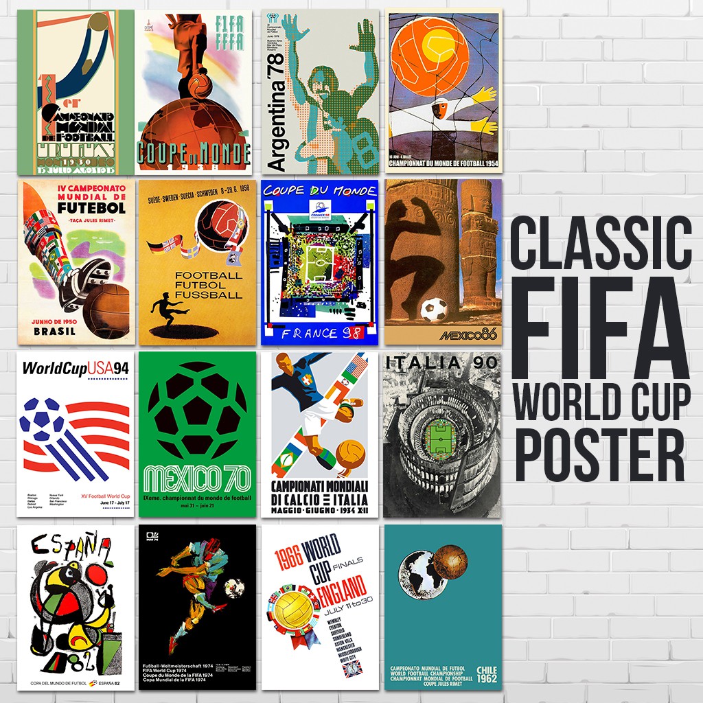 

(16 Pcs) Classic FIFA World cup Poster A4 / A5