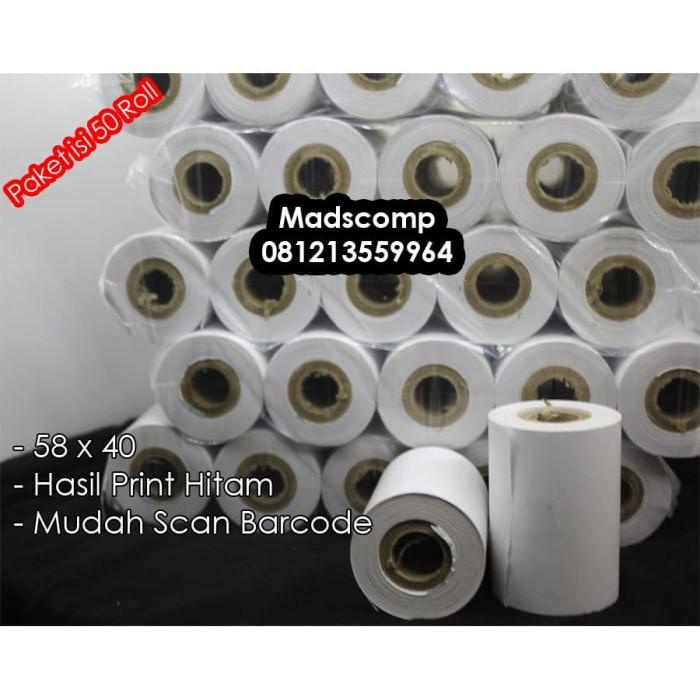

Termal | Paket 50 Roll Kertas Thermal 58X40 Bluetooth Printer Kasir Portable