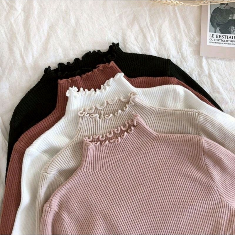 QF17/DAISY TURTLENECK KRIWIL/INNER RAJUT