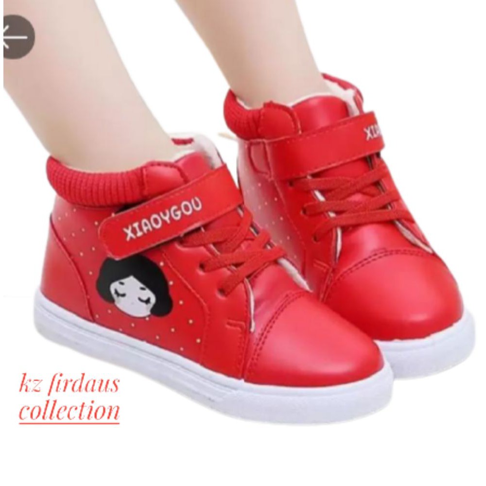 Sepatu anak sneaker perempuan boot usia tk/sd