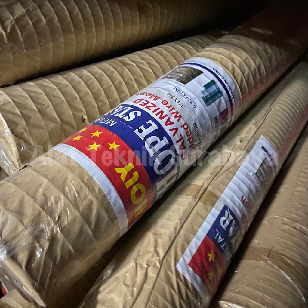 KAWAT LOKET GALVANIS 1/4" 1/2" 3/4" 1" INCH 10 M METER WELDED WIRE MESH GALVANIZED KANDANG AYAK ROLL