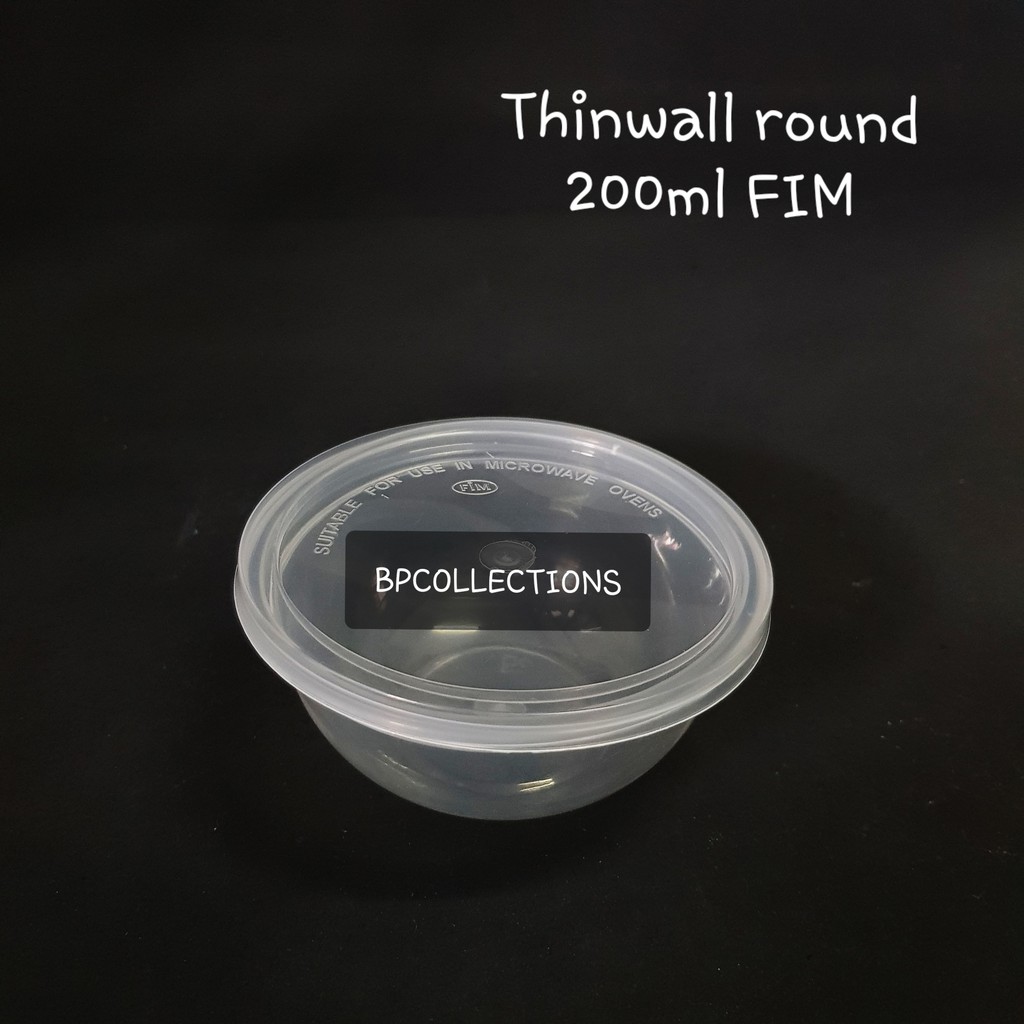 1 DUS THINWALL 200ML 300ML 400ML 450ML 650ML ROUND BULAT 200 300 400 450 500 650 750 ML BOX KOTAK MA