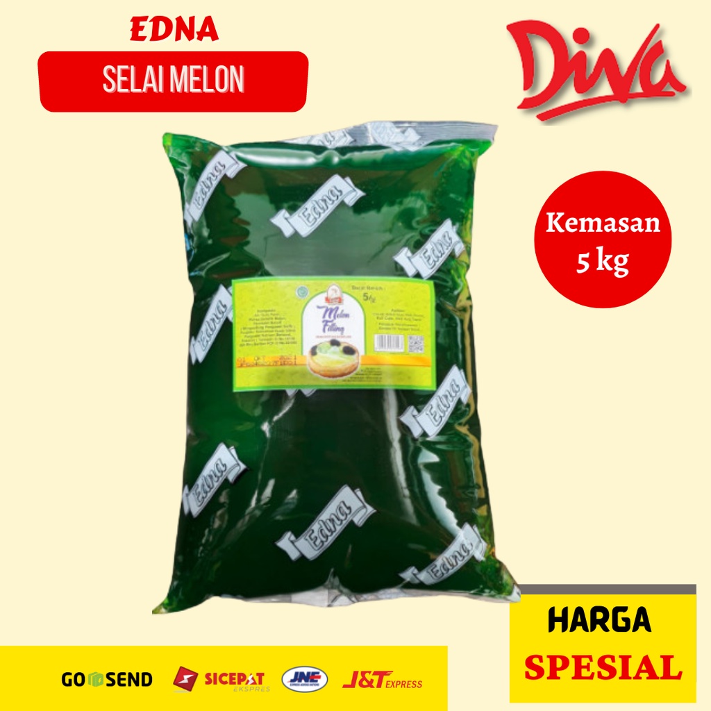 

[1 Bag] Edna Selai Melon kemasan 5 kg / Selai Premium