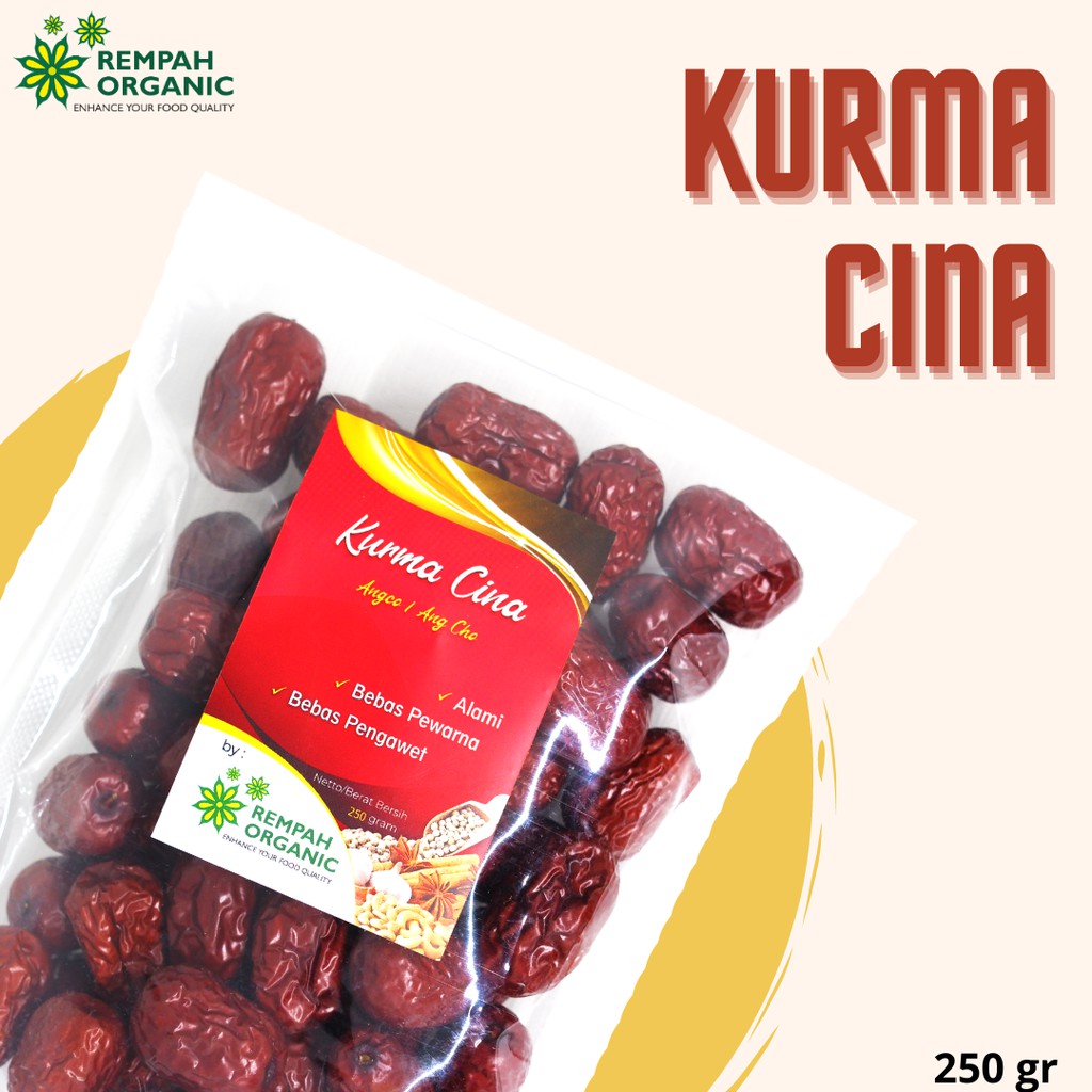 

Rempah Organic - Natural Angco / Ang Cho / Kurma Cina 250 Gram