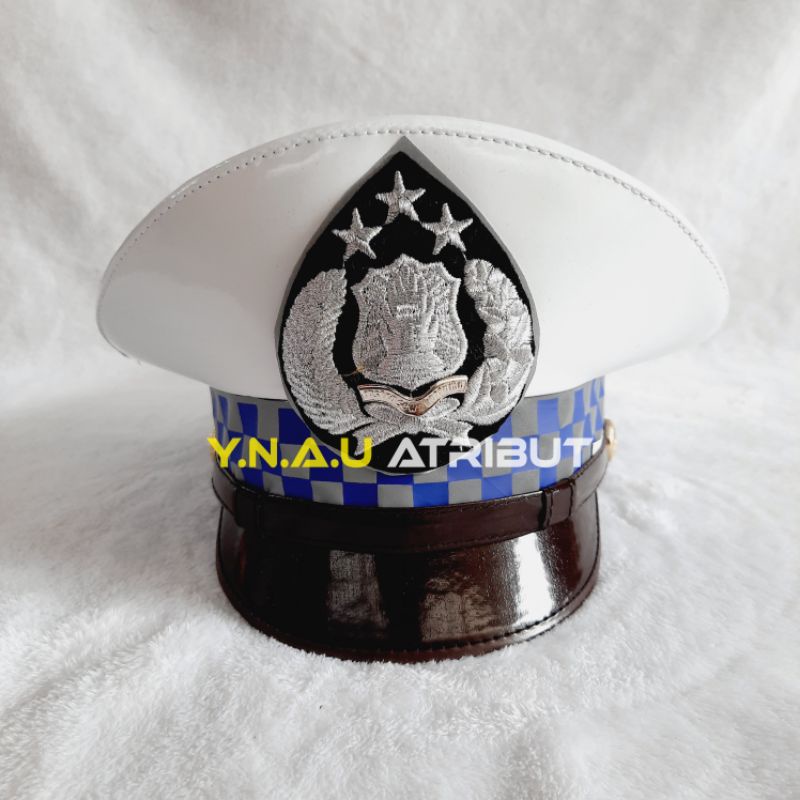 ATRIBUT POLRI / TOPI PET LANTAS POLKI BINTARA POLRI TERBARU / TOPI PET POLWAN LANTAS BINTARA POLRI T