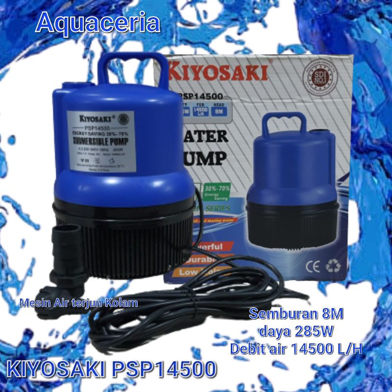 Mesin Pompa Kolam Jumbo KIYOSAKI P 14500 mesin pompa Kolam Ikan Air mancur Air terjun Kolam 14500L/H