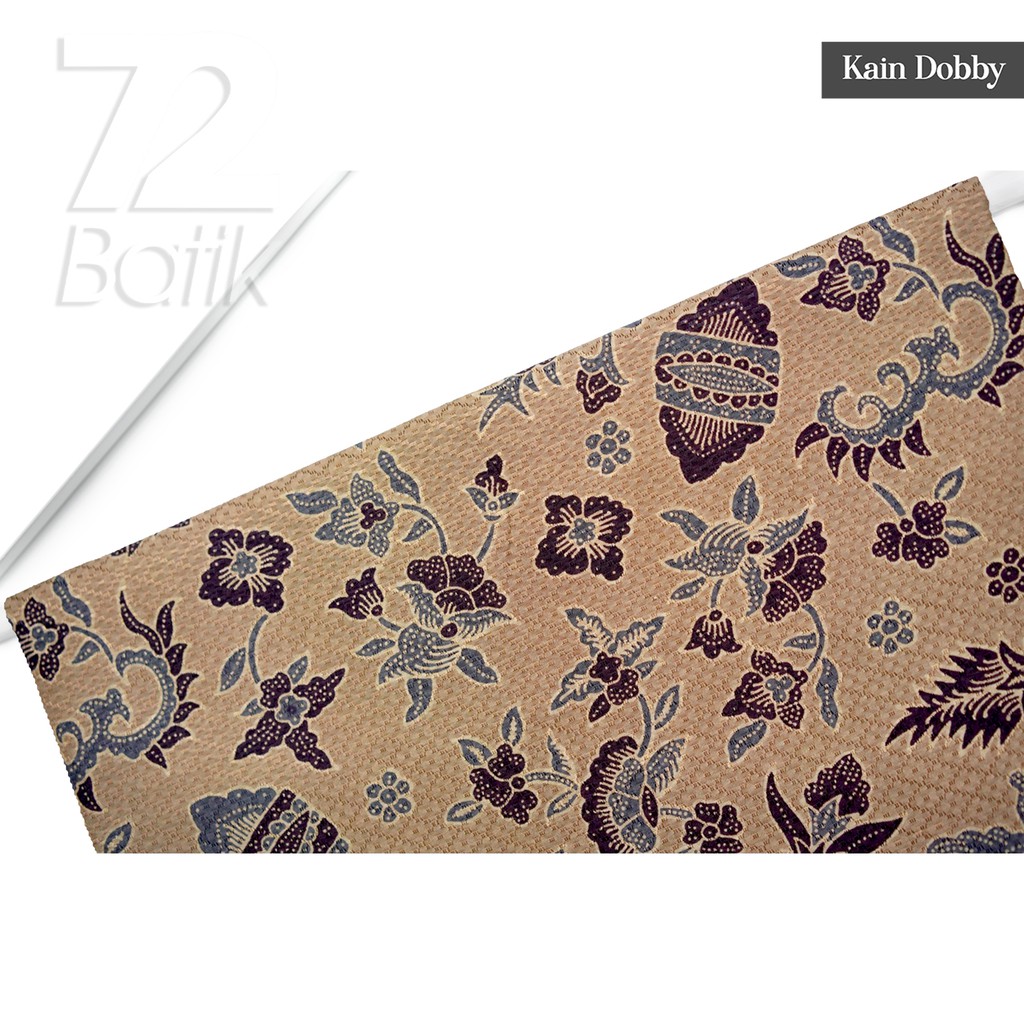 KAIN BATIK PREMIUM Dobby Motif Kembang Asri Warna Crem Cream Krem Hitam Coklat Dolbi 725272 Cap 72 Jarik Jarit Samping Kebat Panjang Batik Dobby Modern Premium Bahan Seragam Batik Pernikahan Kantor Keluarga Murah Kamen Jadi Batik Bali Lembaran