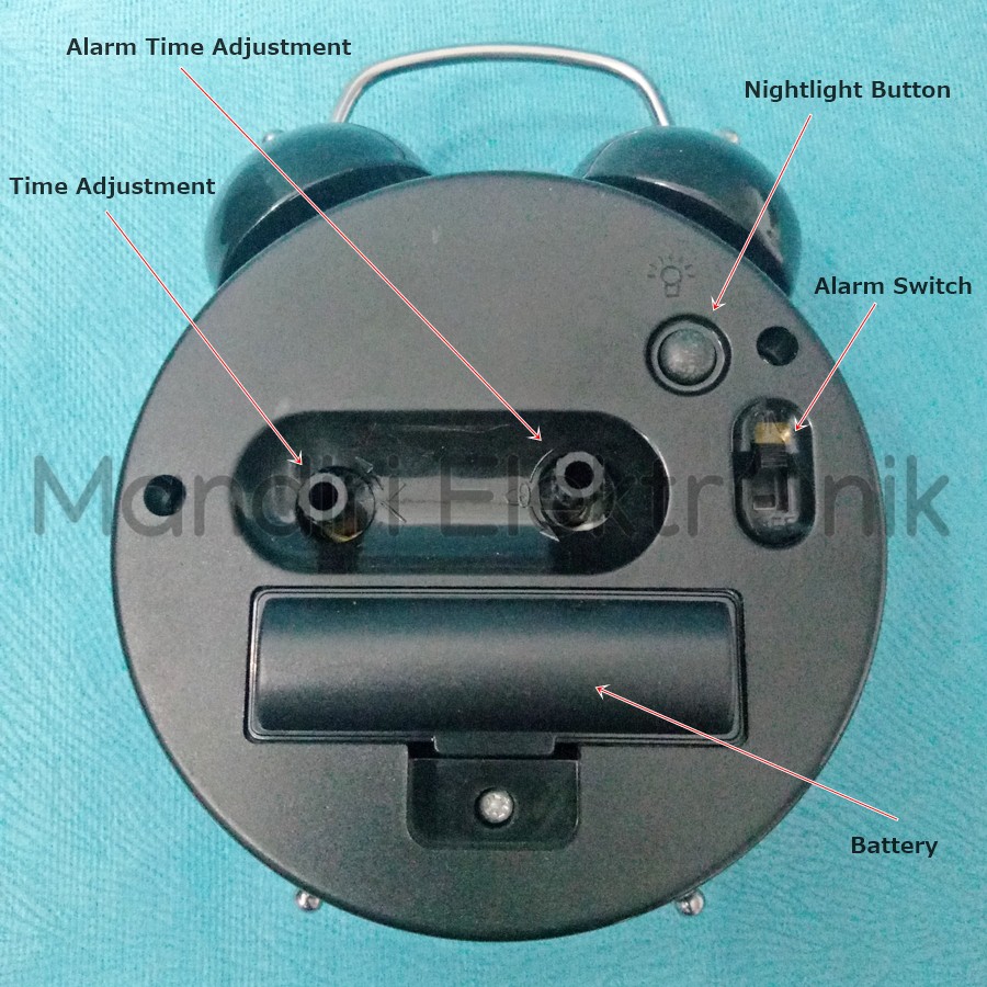 Jam Weker Lampu - Jam Beker Lampu Polos 610D Kado Jam Weker Bunyi Kring