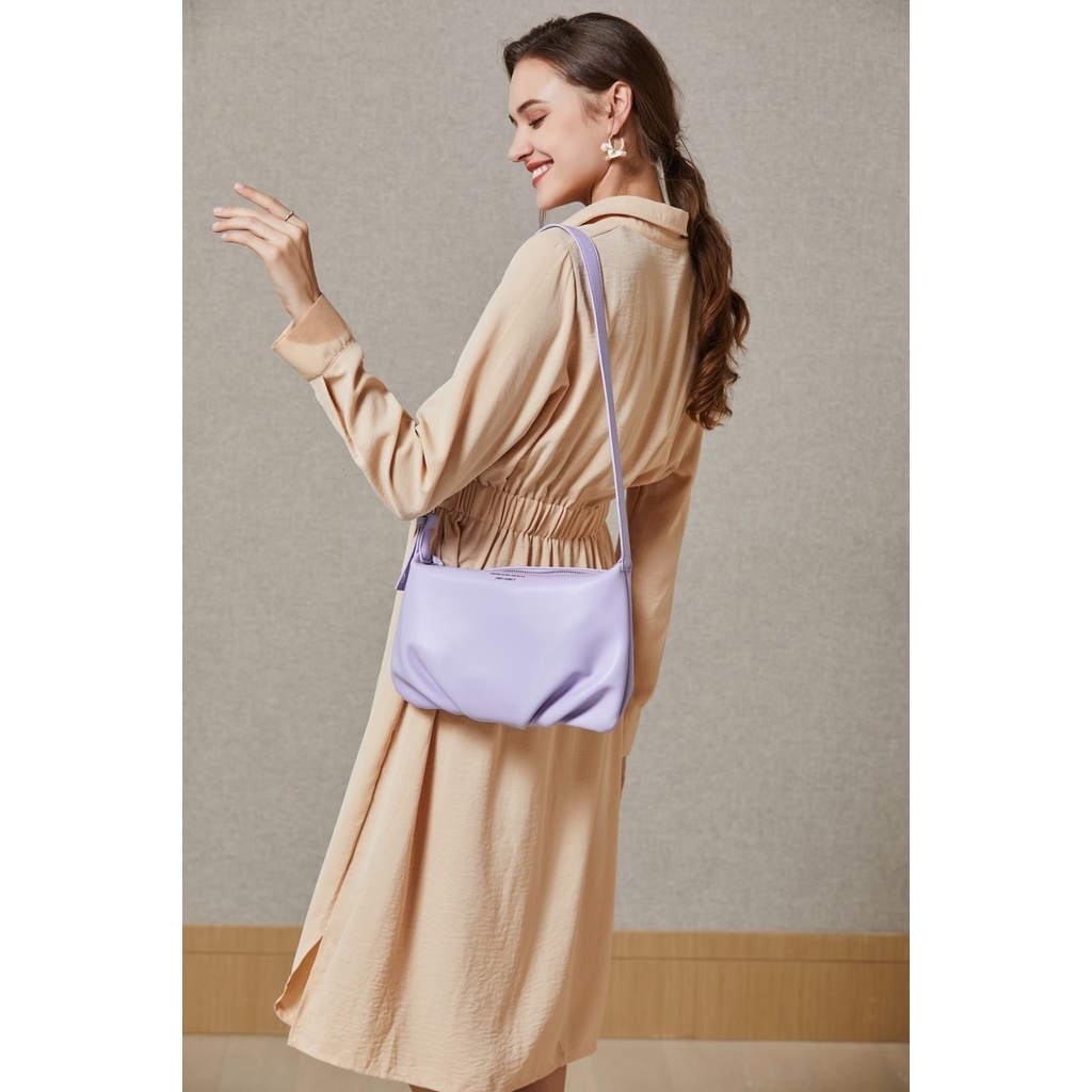 Jims Honey Lavender Bag Tas Bahu Selempang Wanita Simpel Fashion Murah Import Sling Cewek Casual JH