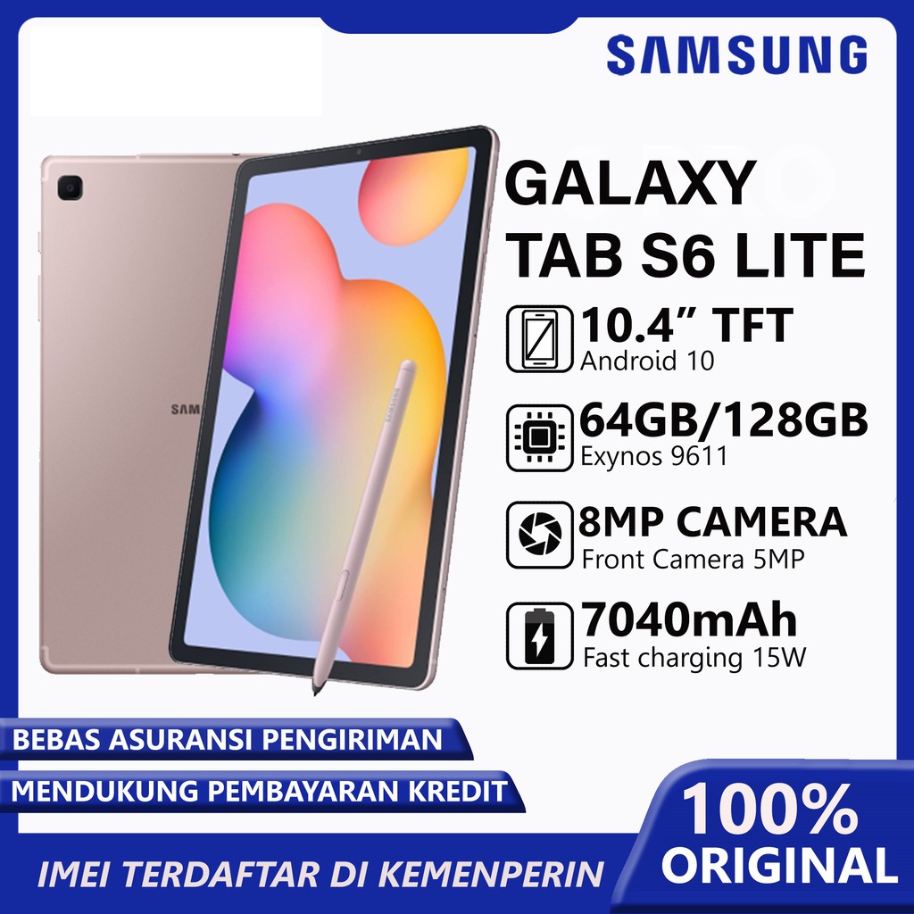 SAMSUNG TAB S6 LITE SM-P615 RAM 4/128GB GARANSI RESMI