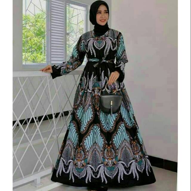 Den Aniq Gamis Batik Pekalongan Gamis Syar'i Bahan Katun