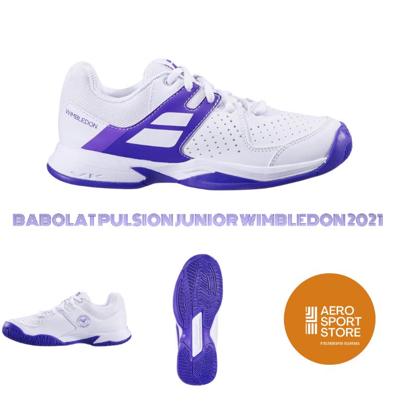 [ SEPATU TENIS LAPANGAN ANAK BABOLAT PULSION JUNIOR WIMBLEDON 2021 ]