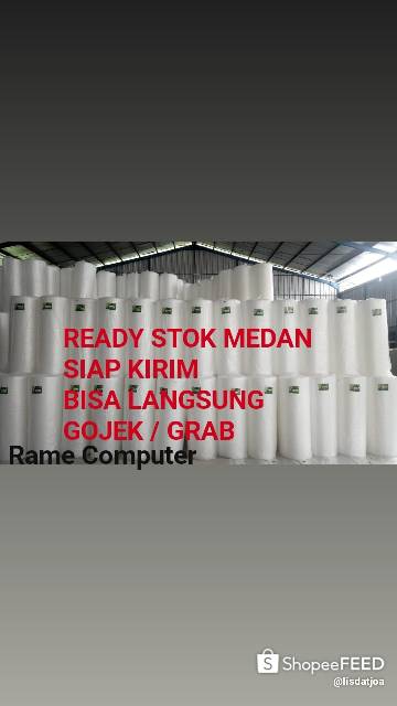 (1,25 x 50 Meter) Bubble Wrap MTAP 1 Roll / Gulung Transparan Putih Hitam