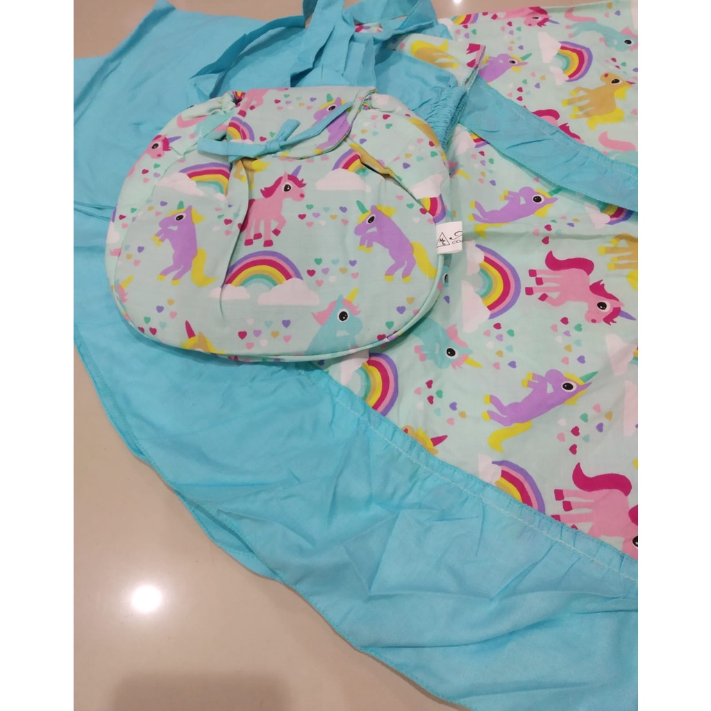 [CO 1K] - Mukena Anak Katun Unicorn Magical Biru Size Baby