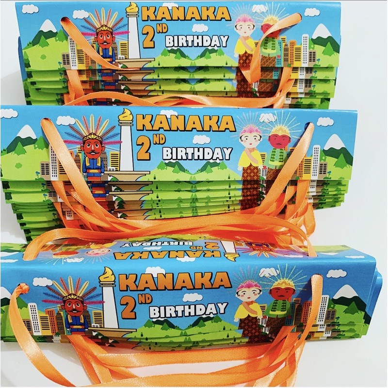 

Ondel ondel Label Kantong Snack / Goodie Bag Label / Hampers / Souvenir Birthday / Kantong Snack
