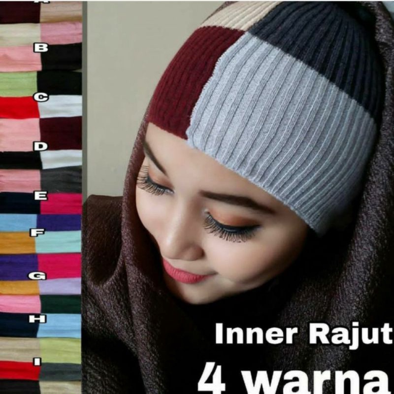 Jilbab instan syar'i sajidah jumbo jersey renda-Ciput/ inner 4 warna