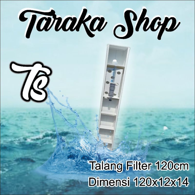 filter talang / top filter talang aquarium um 120cm plus media dan pompa