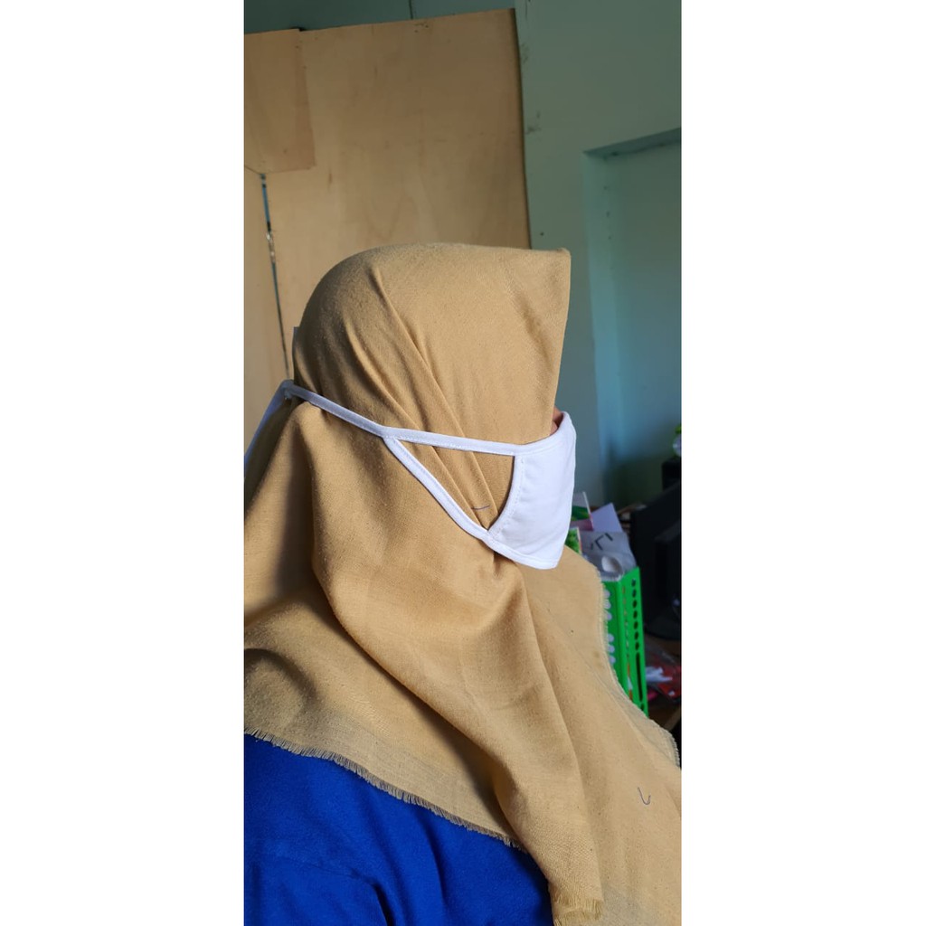 MASKER KAIN COTTON / MASKER TALI HIJAB / GROSIR MASKER TERMURAH ANTI DEBU ANTI DROPLET