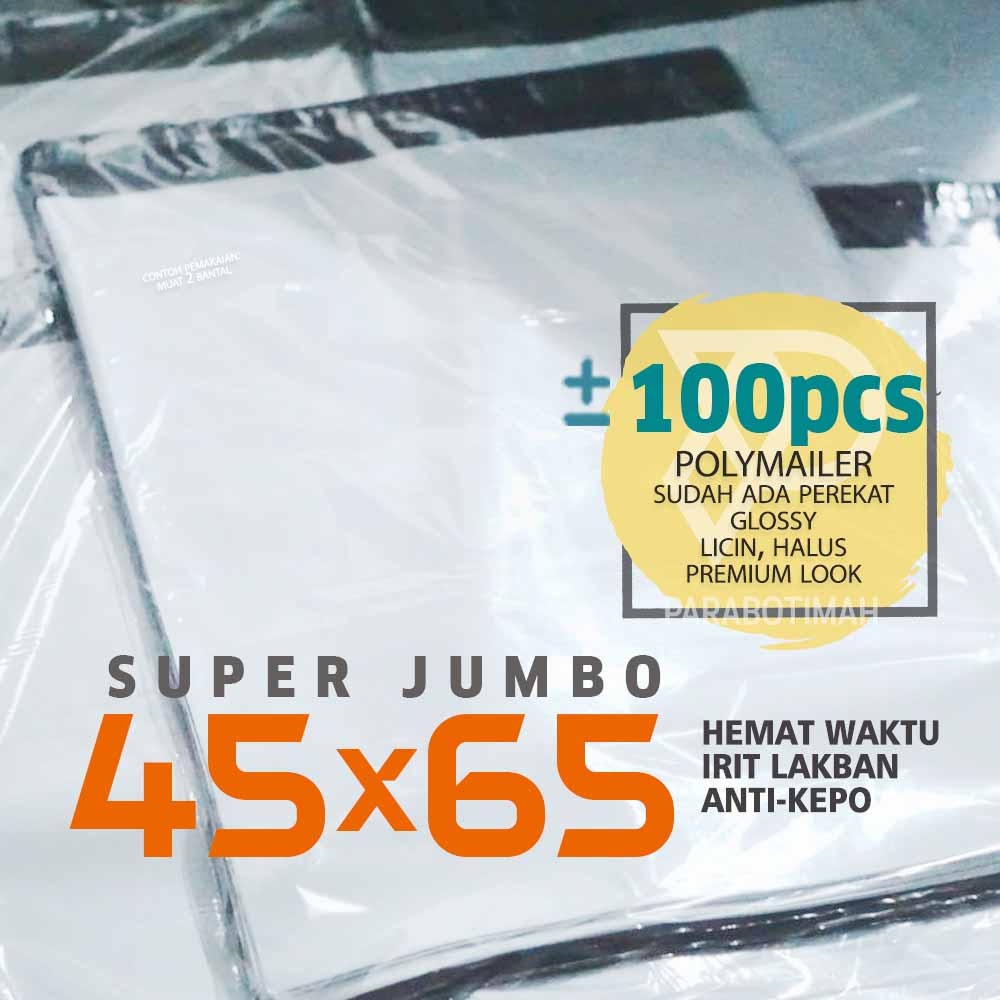 Jual Polymailer Amplop Polymailer Plastik Packing Ukuran 45 X 70 Putih Keabuan Murah Ready Stock 5432