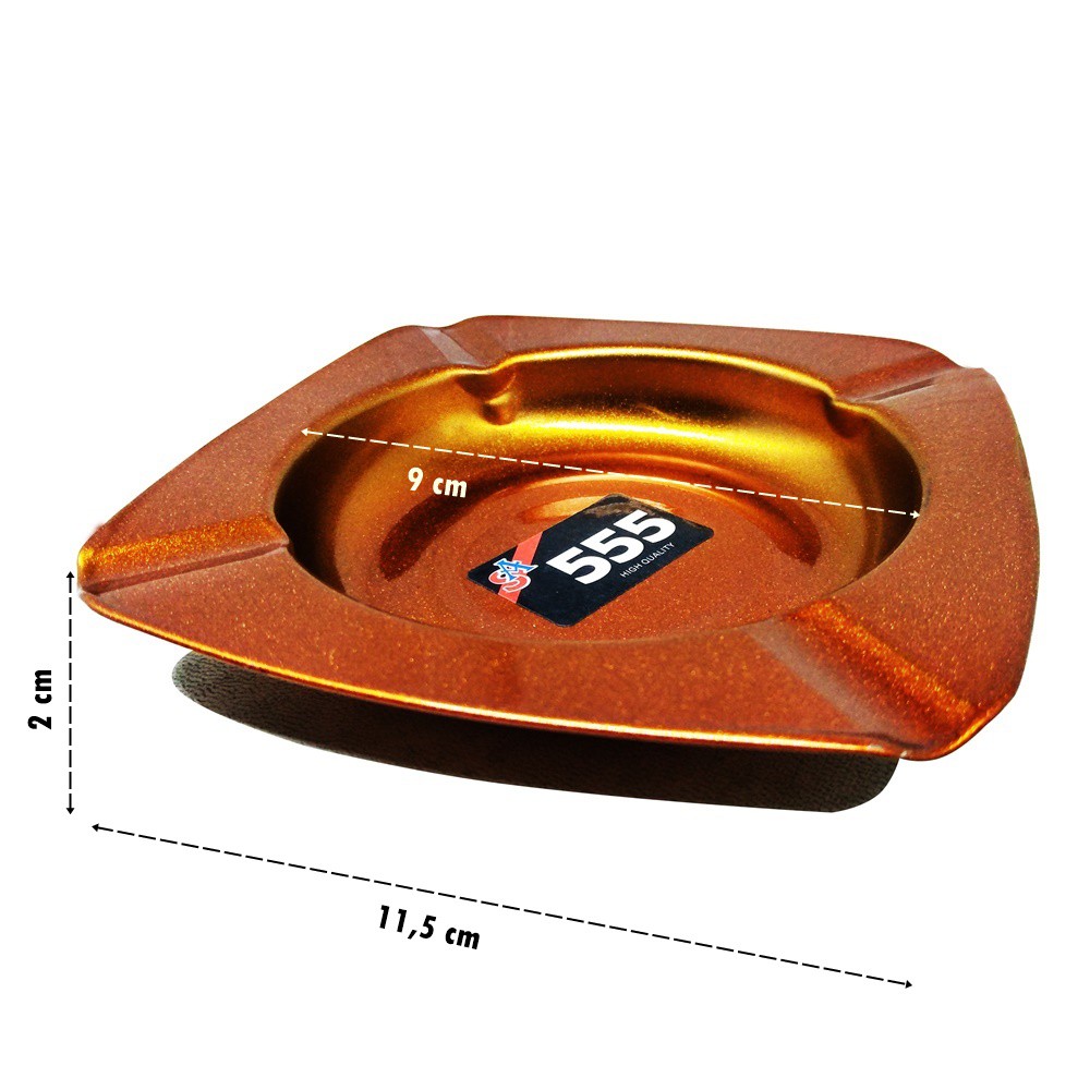 Asbak Rokok kotak Ash Tray Full stainless steel - random color