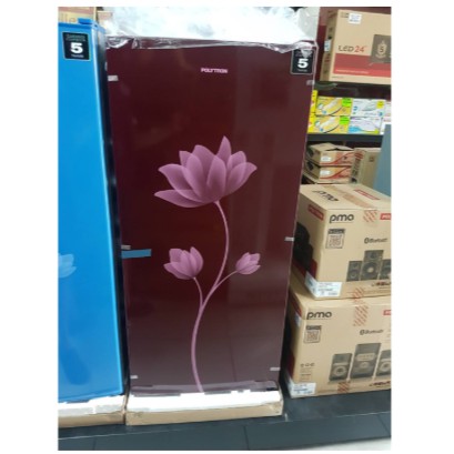 Polytron Kulkas 1 Pintu 180 Liter PRB-189 Rak Tempered Glass Flower Design PROMO GARANSI