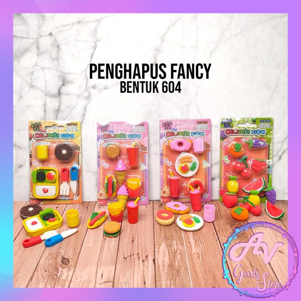 

Penghapus Bentuk Set 604 / Penghapus Pensil Bentuk Lucu / Karet Penghapus Setip / 1pak Penghapus