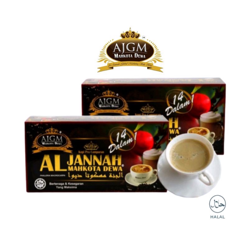 

Kopi ALJANNAH MAHKOTA DEWA ori Malaysia 14 in 1 ajgm