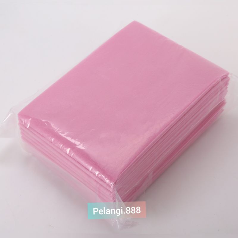 Disposable Bed Sheet Alas Sprei Hotel Rumah Sakit Salon Klinik Pink  | Disposable Bed Sheet | Alas Kasur | Sprei Hotel | Sprei Rumah Sakit | Salon | Kilinik