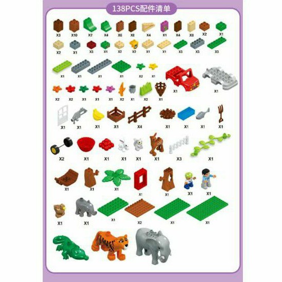 Block besar Gorock 1034 138pc Tree House Animal