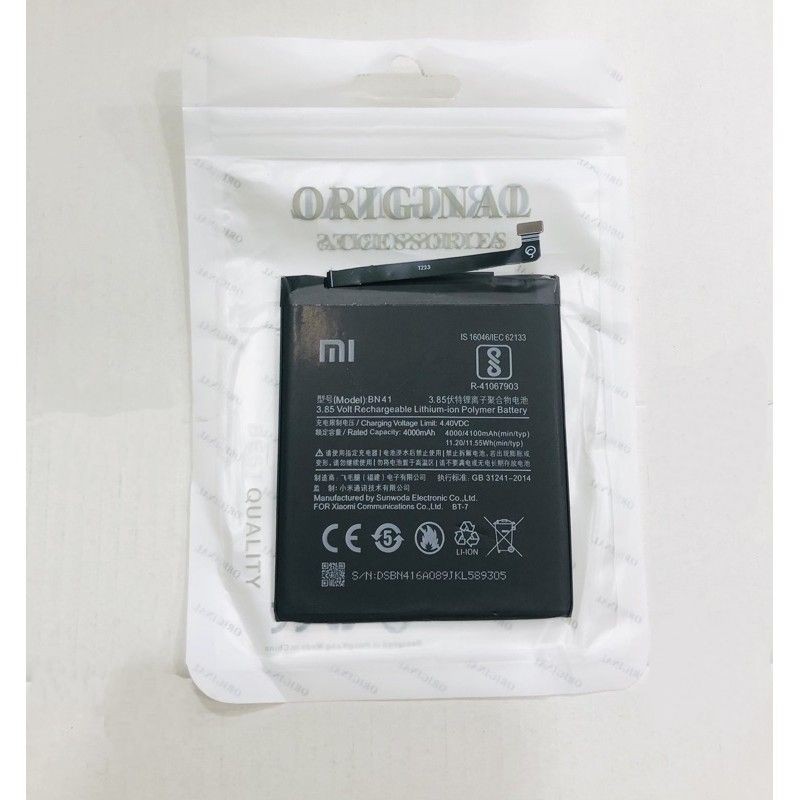 Baterai XIAOMI BN41 REDMI NOTE 4 Battery XIAOMI REDMI NOTE4 Batre XIAOMI REDMI NOTE 4 BN41 ORIGINAL