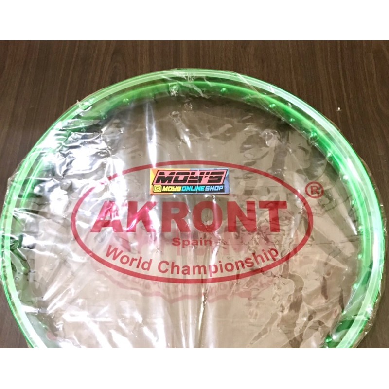 VELG AKRONT SPAIN RING 17 - 18 TAPAK 140/140 GREEN MADEIN THAILAND