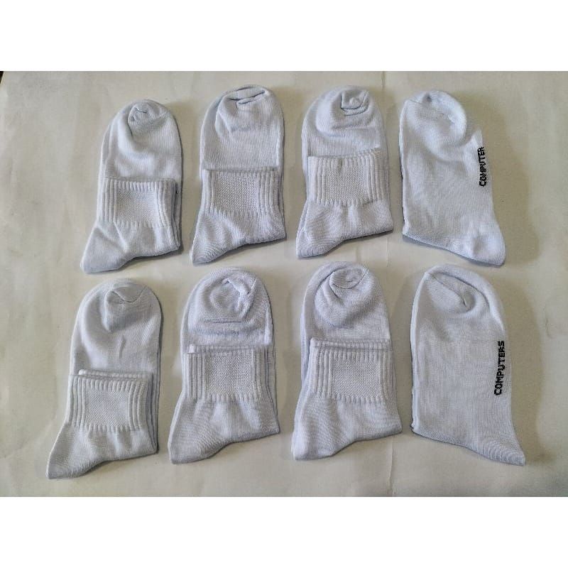 KAOS KAKI SPORT PENDEK3/4 PUTIH POLOS DEWASA PRIA DAN WANITA