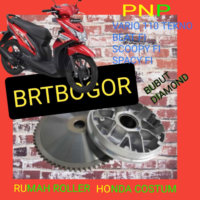 Rumah Roller Costum Interlock Vario karbu Beat karbu Scoopy karbu Spacy karbu Beat fi Scoopy Fi spacy fi 13,5 13,8 DrajatBy ghio motor