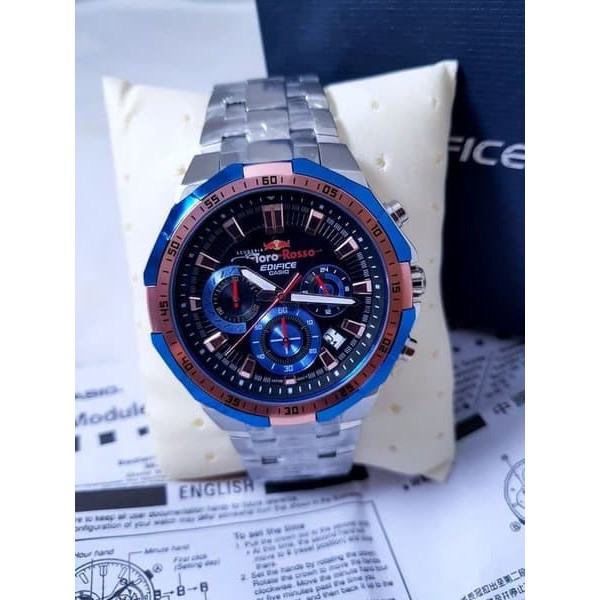Jam Casio Edifice EFR 554D - 1A2VUDF Stainless SIlver RedBull