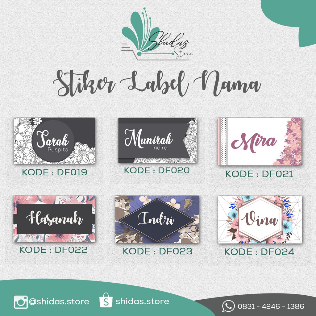 Jual STIKER LABEL NAMA | Shopee Indonesia