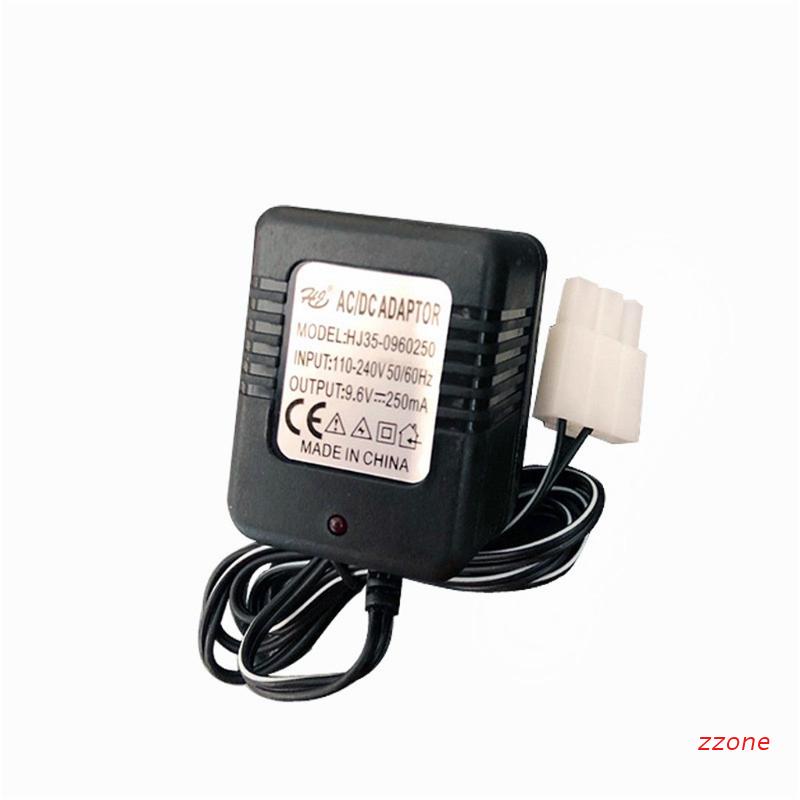 zzz Charger For 9.6V Ni-Cd Ni-MH Battery Input AC 110V-240V Output 9.6V 250mA With Tamiya KET-3P Plug For RC Toy