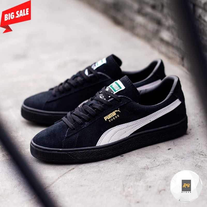 Jual PUMA SUEDE BLACK WHITE SOLE BLACK 100% ORIGINAL BNWB | SEPATU PUMA ...