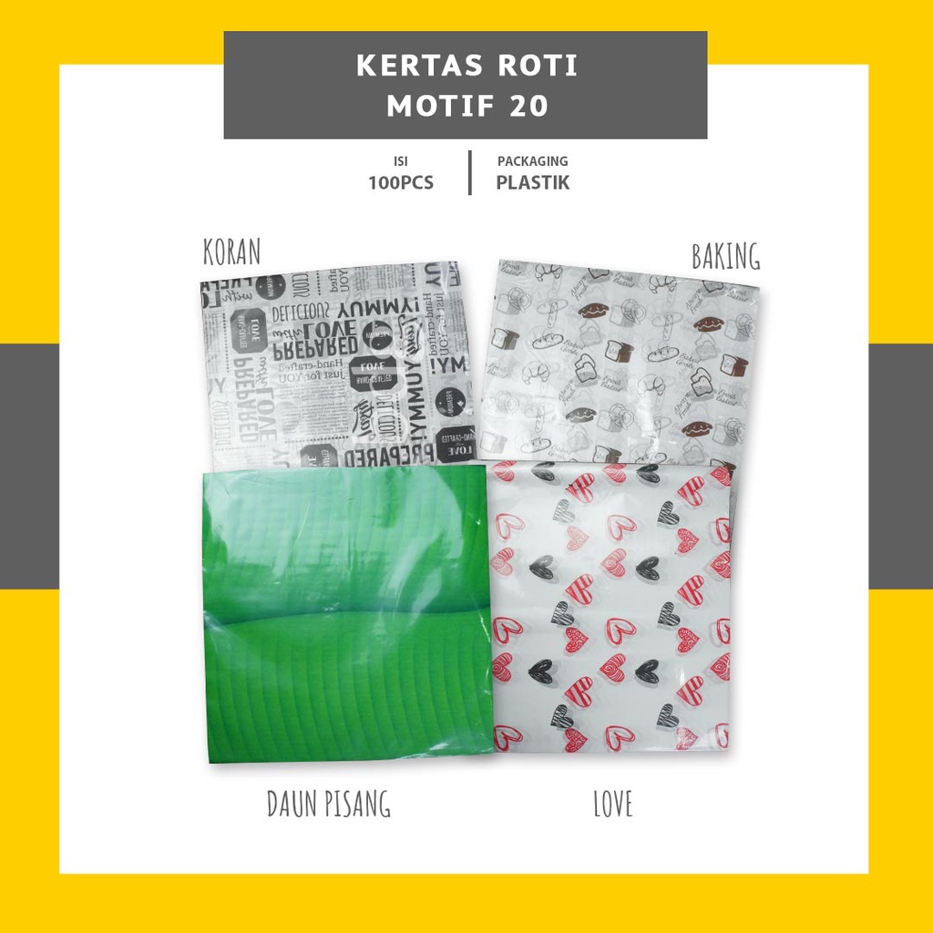 KERTAS NASI MOTIF 100 LMBR -  PAPER WRAP FOOD GRADE - KERTAS NASI LAMINASI BURGER WARP KERTAS KEBAB PAPER