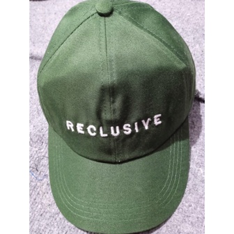 TERMURAH !! TOPI BASEBALL BORDIR SMILE / RECLUSIVE / GARIS TIGA RING LAKI PEREMPUAN-TOPI RECLUSIVE ARMY